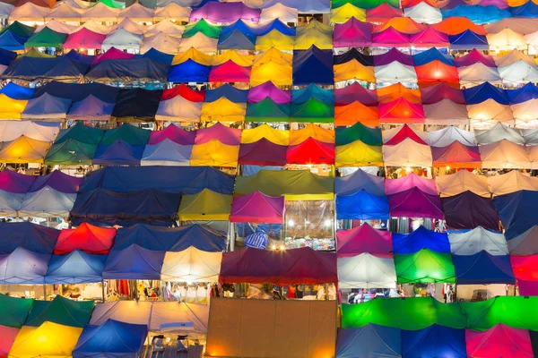 Vista aérea de múltiples colores de la ciudad noche libre mercado — Foto de Stock