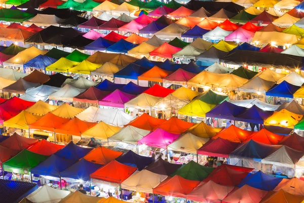 Vista superior de múltiples colores de la ciudad noche libre mercado — Foto de Stock