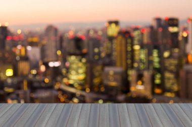 Bokeh ışık şehir ofis hava görünümünü, arka plan bulanıklık