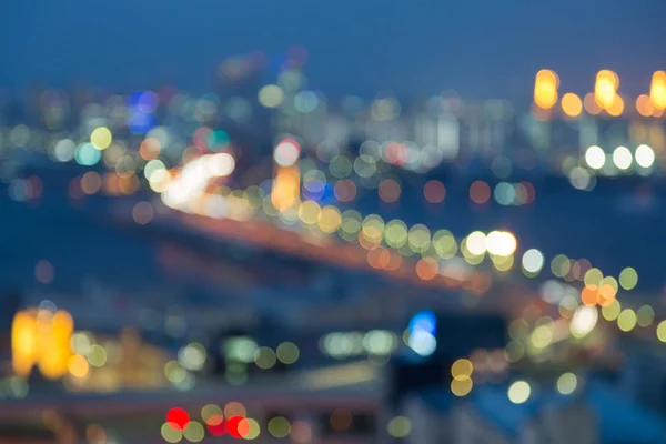 Нічне розмите світло вежа порту Кобе вигляд з повітря — стокове фото
