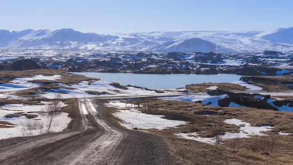 Зимний сезон в Исландии — стоковое фото
