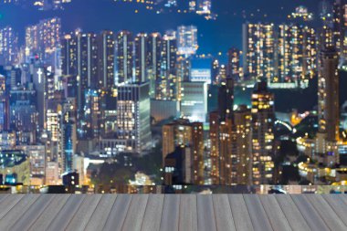 Şehir Konut Binası bokeh ışık gece görünüm bulanık