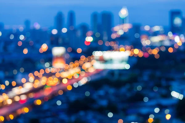 City road bokeh ışık gece görünüm bulanık