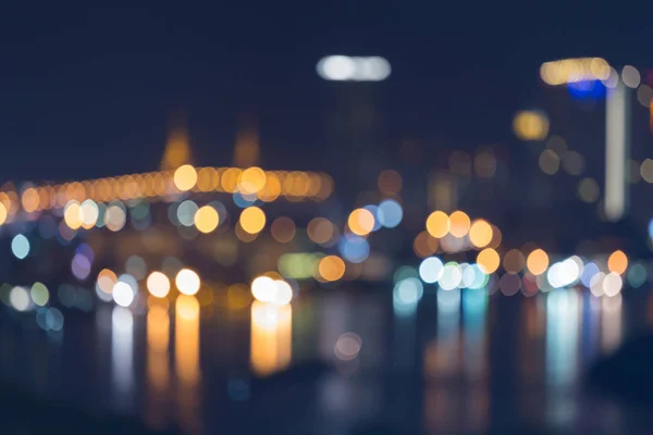 Natt suddig bokeh staden ljus — Stockfoto