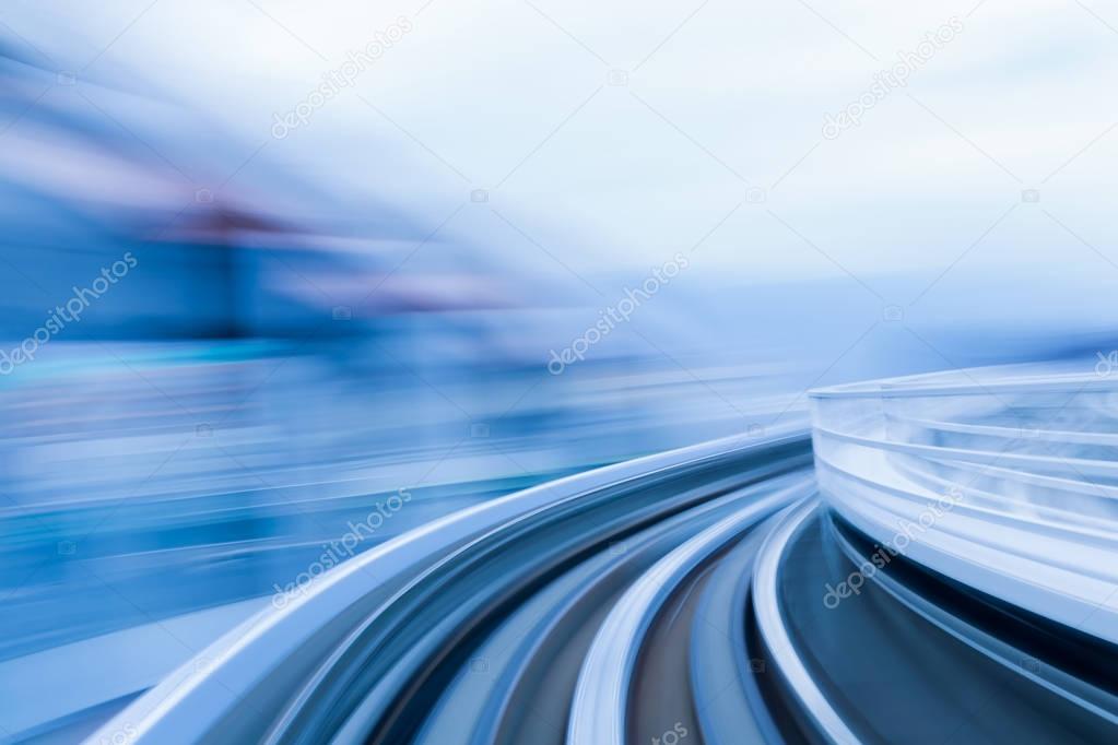 Soft blurred motion moving train