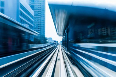 Bulanık hareket hareketli şehir treni