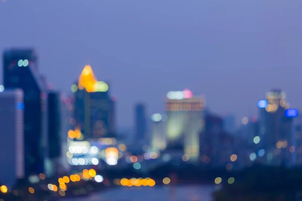 Stadt verschwommen Bokeh Licht Nachtsicht — Stockfoto