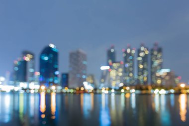 Gece bokeh hafif ofis binası