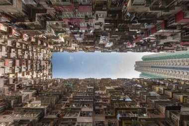 Hong Kong ikamet dairesinden alttan görünüm 
