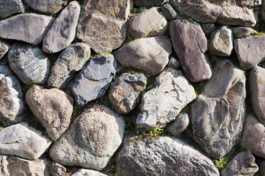 Kaya duvarı, doğal deniz kaya duvar yapı