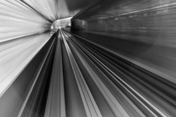 Kolejowego ruchu rozmycie ruchu w tunelu — Zdjęcie stockowe