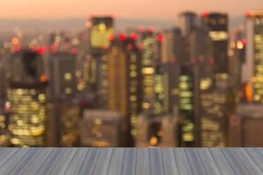 Şehir merkezinde, iş kurma soyut bulanık bokeh office Osaka Japonya