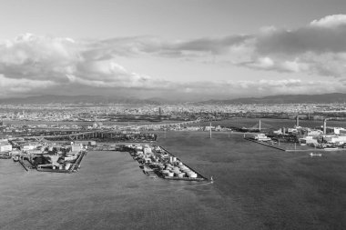 Osaka liman kenti şehir merkezine gelen Cosmo kule Gözlemevi, Japonya