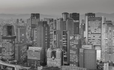 Ofis Osaka Japonya merkezi iş şehir merkezinde,