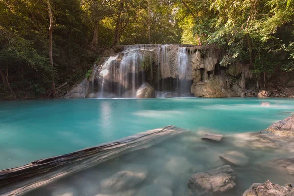 Natural deep forest blue stream waterfall — Stock Photo, Image