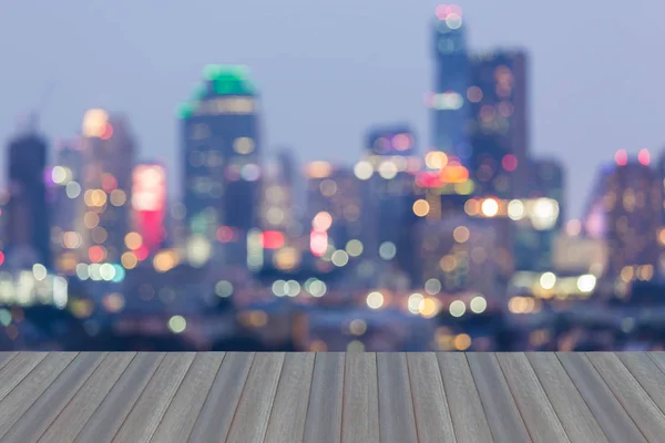 Ciudad borrosa bokeh luz negocio centro de la ciudad — Foto de Stock