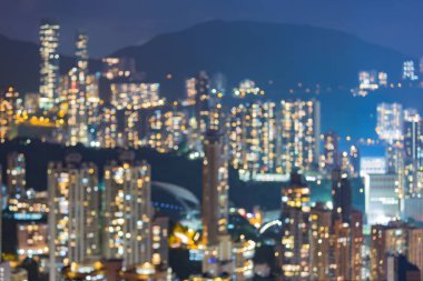 City daire bokeh ışık yüksek tepe üzerinde bulanık