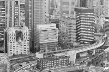 Ofis Binası üstten görünüm cityscape downtown, cityscape arka plan