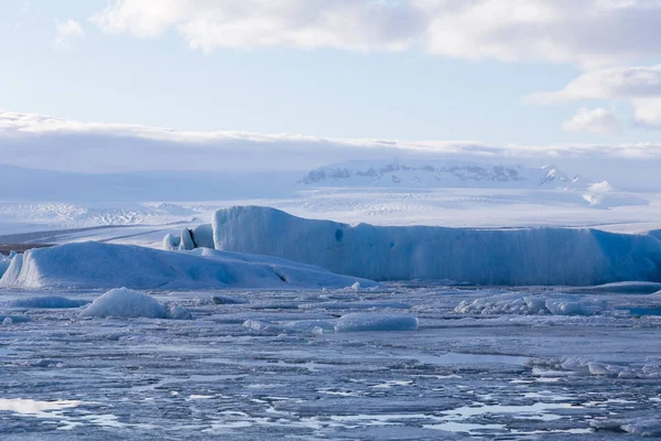 Islanda stagione invernale paesaggio sfondo — Foto Stock