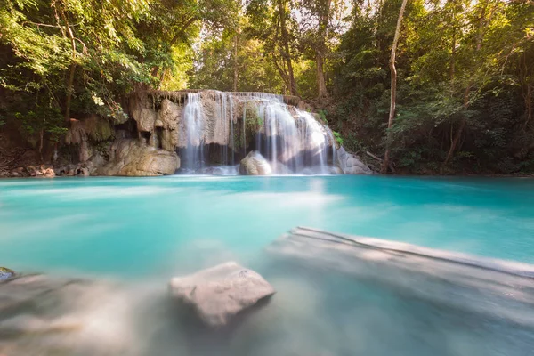 Beautiful deep forest blue stream waterfall — Stock Photo, Image