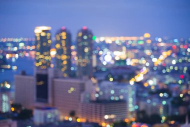 Bokeh ışık şehir şehir gece bulanık