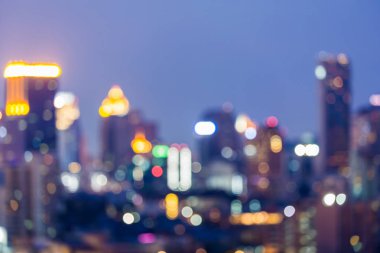 Bulanık alacakaranlık bokeh şehir şehir ışık gece görünümü