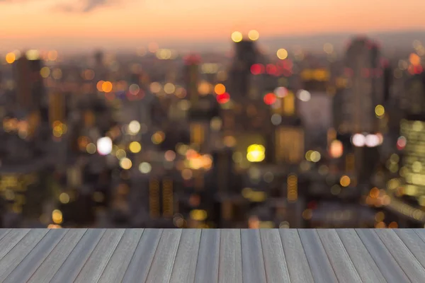 Ciudad residencia centro borrosa bokeh luz vista nocturna, Osaka Japón — Foto de Stock