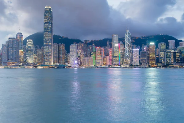香港市内中心部のビジネス エリア海フロント — ストック写真