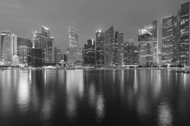 Ofis Binası seafront, Singapur Merkezi işletme binası, cityscape arka plan üzerinde