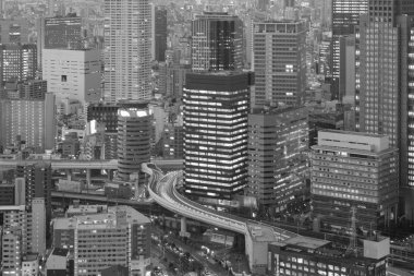 Ofis Osaka Japonya merkezi iş şehir merkezinde,