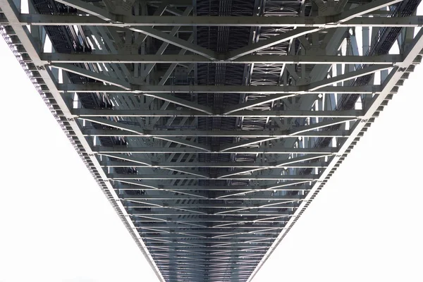 Ocelový most stavební perspektivní zobrazení — Stock fotografie