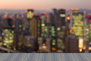 İşletme binası bulanık ışık gece görünümü, Osaka şehir şehir, arka plan