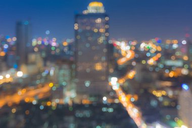 Bokeh şehir Kulesi ışık gece bulanık