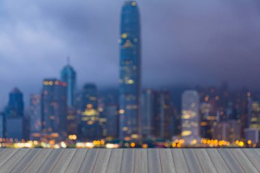 Gece bokeh ofis Kulesi ışık, arka plan bulanık