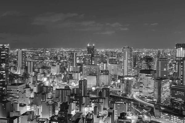 Osaka cidade negócio centro da cidade, Japão — Fotografia de Stock