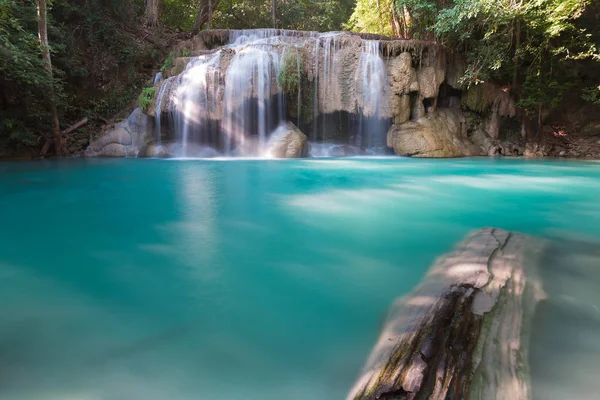 Blue stream water fall in tropical deep forest — Stock Photo, Image