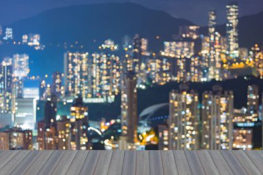 Daire yüksek tepe üzerinde bokeh ışık, arka plan bulanık