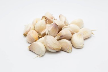 Sarımsak blub beyaz arka plan üzerinde