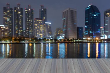 City daire bokeh ışık gece görünümü, arka plan bulanık