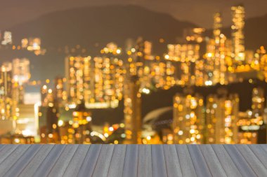 Bokeh ışık Hong Kong residence daire yüksek hil bulanık