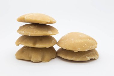 Beyaz üzerine zor palm şeker 