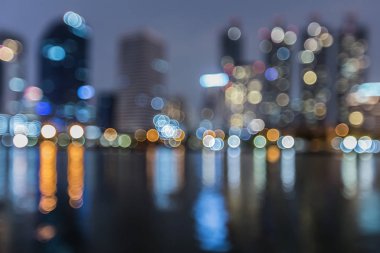 Bokeh şehir ofis ışık ışık yansıması bulanık