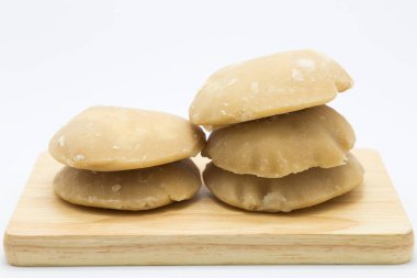 Ahşap tahta üzerinde sabit palm şeker