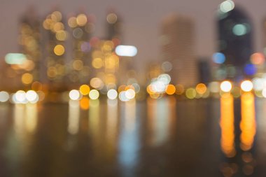 Gece ışık şehir bokeh buildin bulanık