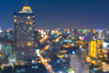 Gece bulanık bokeh şehir şehir merkezinde bokeh hafif bulanık