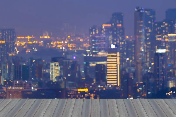  Şehir bokeh ışık gece havadan görünümü, arka plan bulanık