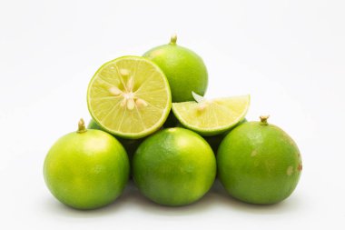 Limes slayt beyaz arka plan üzerinde