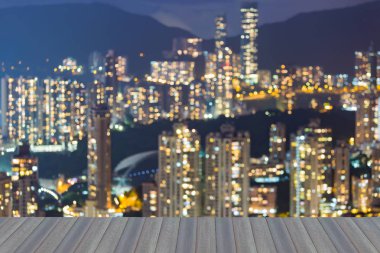 Yüksek tepe üzerinde bulanık bokeh ışık daire