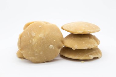 Beyaz yığında zor palm şeker