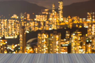 Bokeh ışık Hong Kong kalabalık daire yüksek tepenin arka plan bulanık